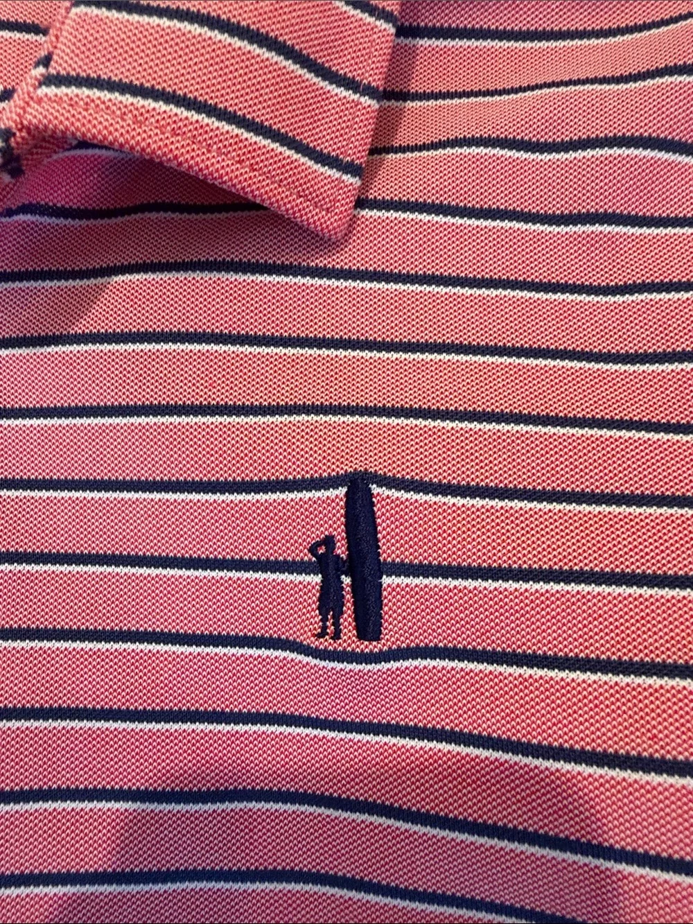 Boys Johnnie-O size 8  Striped Polo Shirts  set of two - performance wear feel
